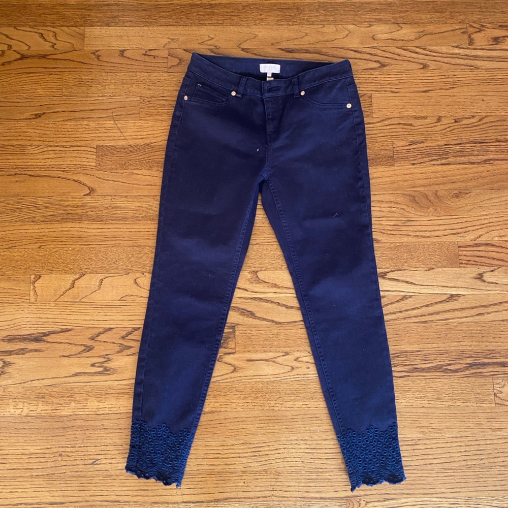 Ted Baker Navy Skinny Jeans with Lace Detail